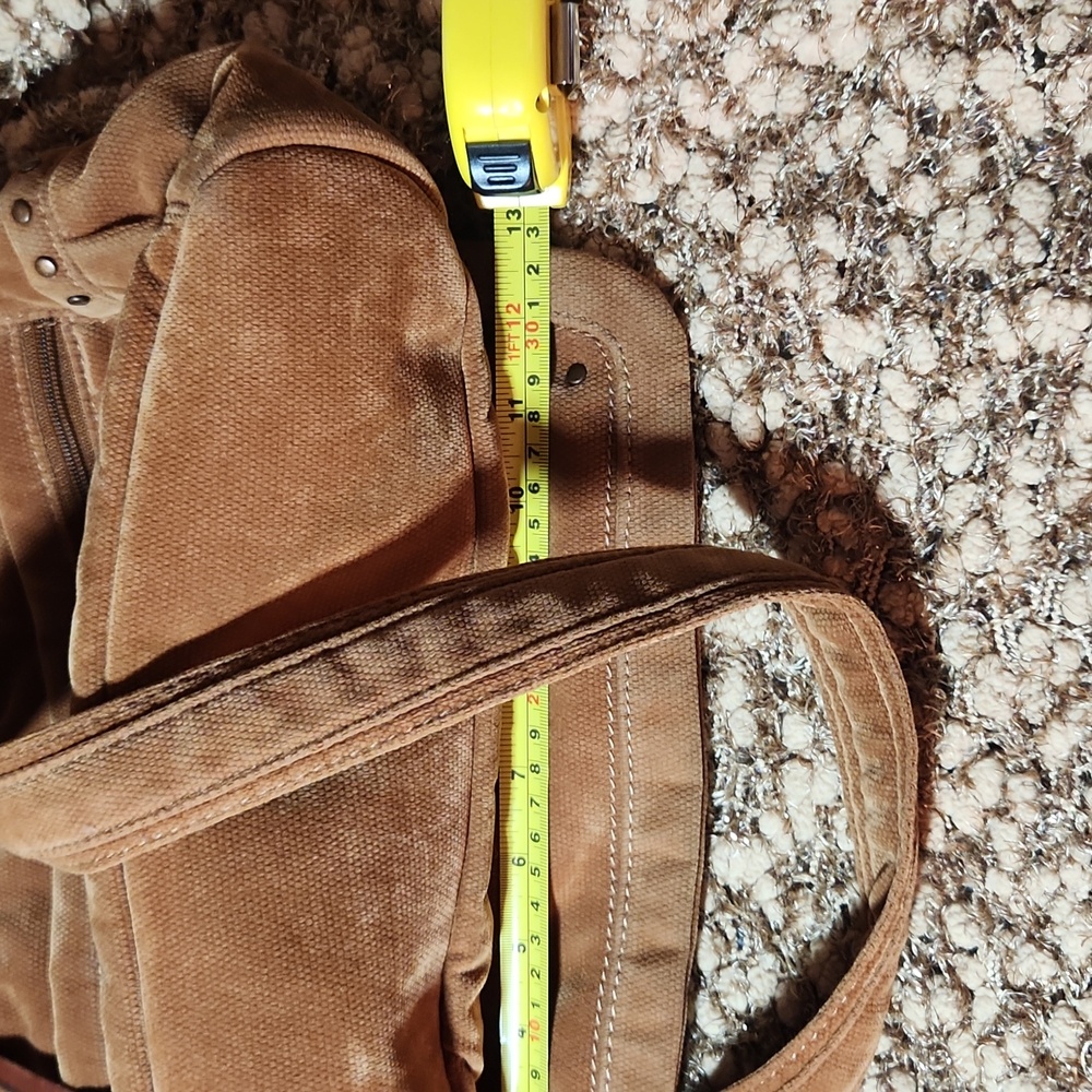 Fossil Tan Canvas and Leather Messenger Bag - Picture 11 of 14